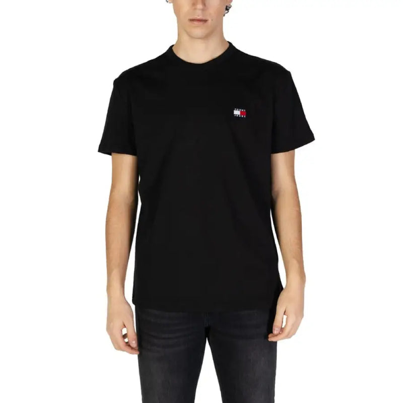 Black crew neck T-shirt from Tommy Hilfiger Men’s White Organic Cotton collection