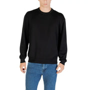 Black Long Sleeved Crewneck Sweater displayed as a stylish and comfortable clothing item