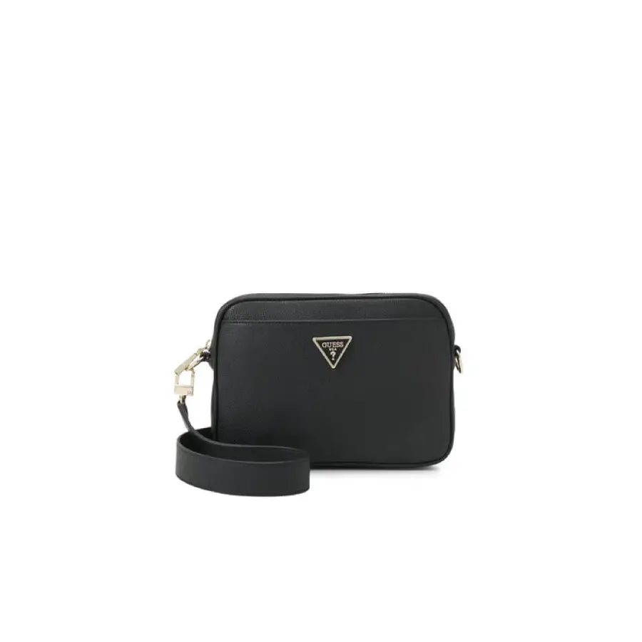 Guess Guess Women black cross body bag with strap and small triangle logo