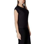 Black embellished top with studs, featured in the Black Studded T Shirt product image