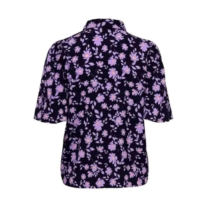 Urban style clothing: Black floral shirt with pink flowers from Jacqueline De Yong
