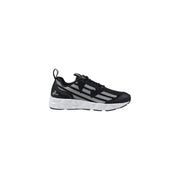 Black and gray athletic shoe with geometric design from Black and Beige Geometric Athletic Shoe collection