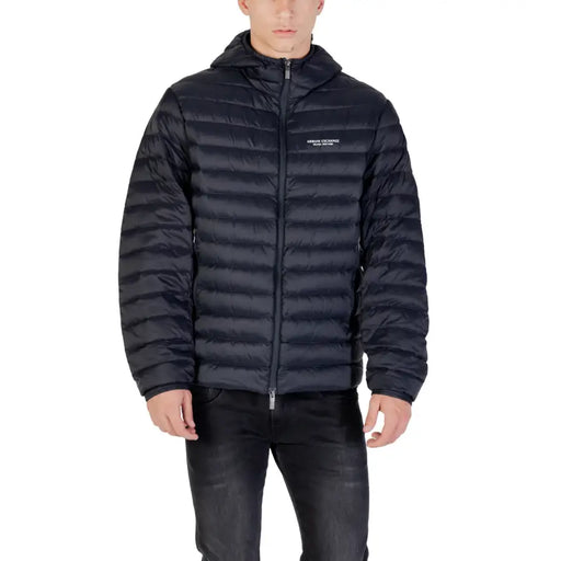Black Hooded Puffer Jacket displayed, suitable for cold weather and stylish protection