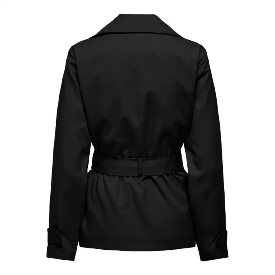 
                      
                        Only Women Jacket in black with belt, exemplifying urban style clothing and city fashion
                      
                    