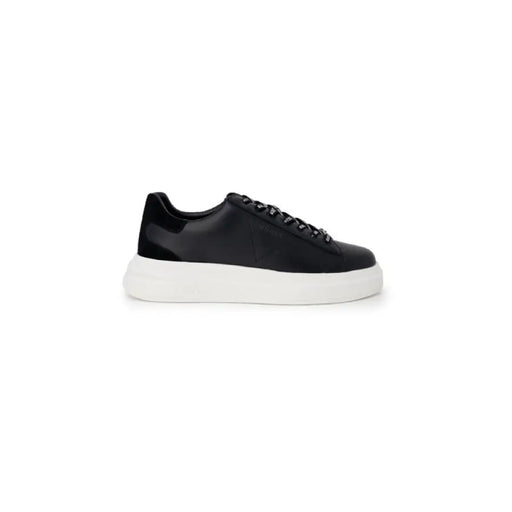 Black leather platform sneaker from Guess Mens Fall Winter Sneakers collection