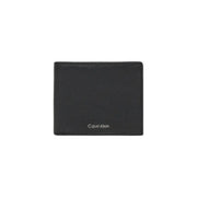 Front view of Classic Black Leather Wallet showcasing sleek design and high-quality material