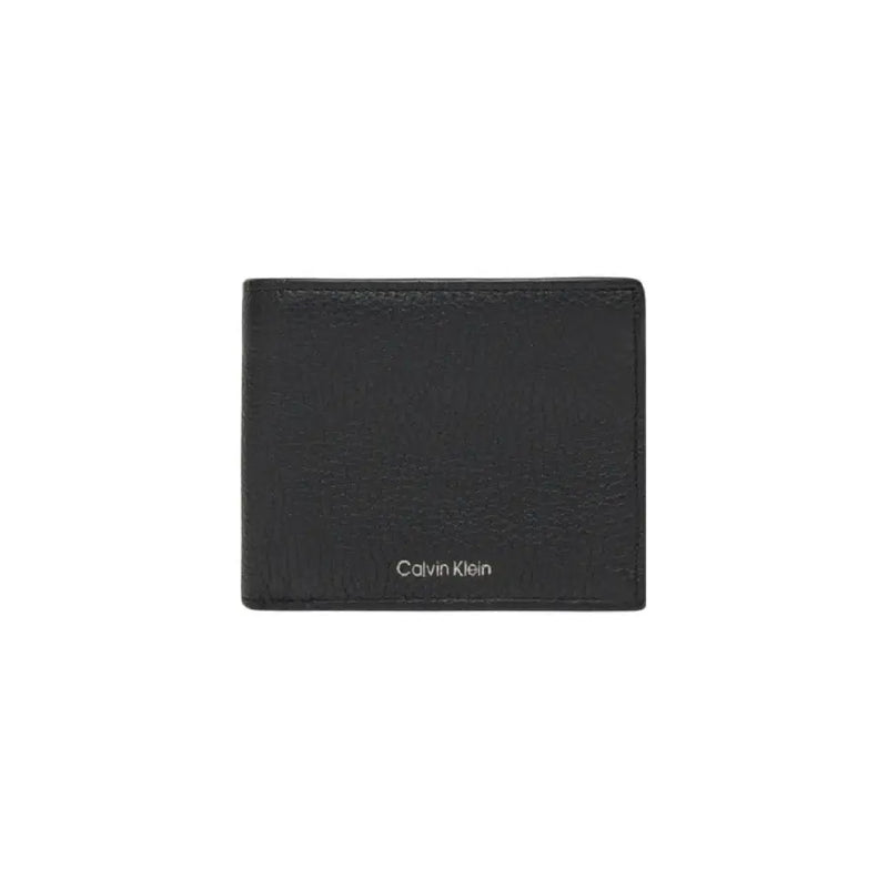 Front view of Classic Black Leather Wallet showcasing sleek design and high-quality material