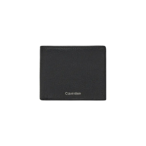 Front view of Classic Black Leather Wallet showcasing sleek design and high-quality material