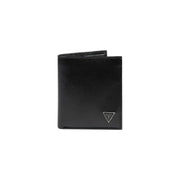 Black leather wallet from Guess Men’s Spring Summer collection, stylish and durable