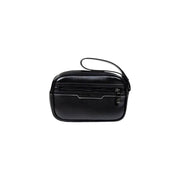 Black leather wristlet bag from Black Leather Toiletry and Wristlet Bag collection