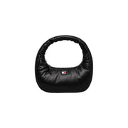 Black Faux Leather Puffy Shoulder Bag for women with stylish design and ample storage