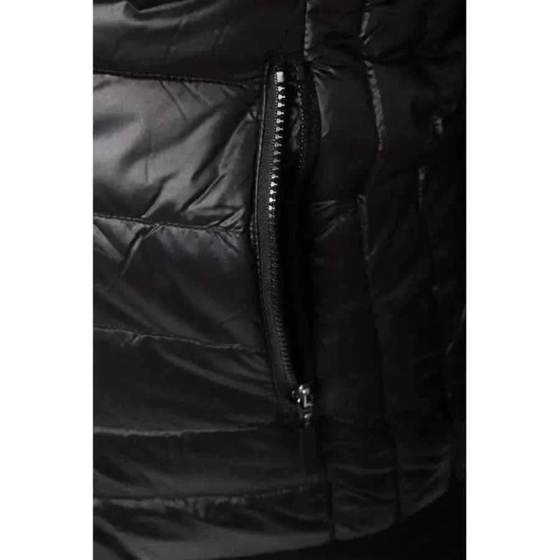 Armani Exchange Women’s Black Quilted Jacket with Zipper - Stylish and Warm