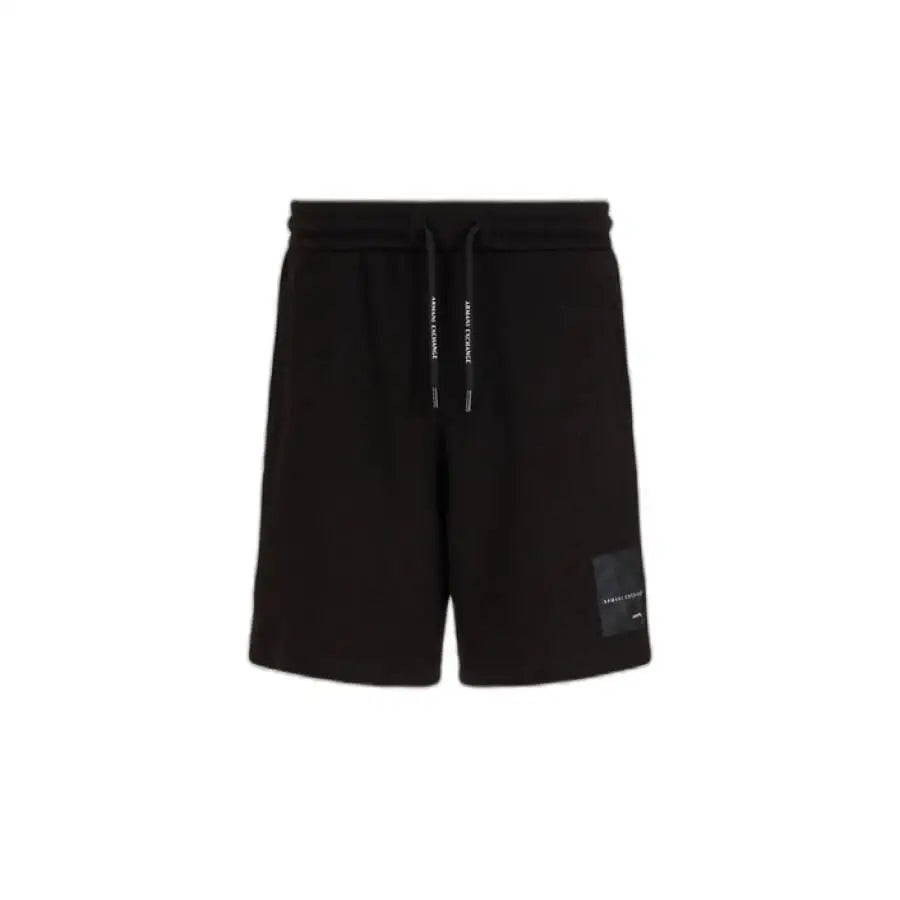 Armani Exchange Men’s Shorts black with white logo for spring summer