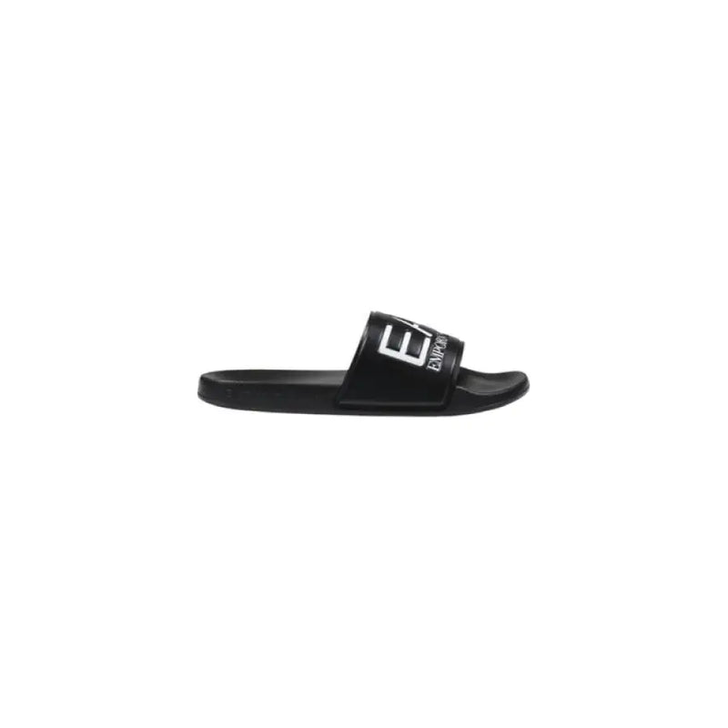 Black slide sandal from EA7 Women Slip-On White Slippers for Spring Summer collection