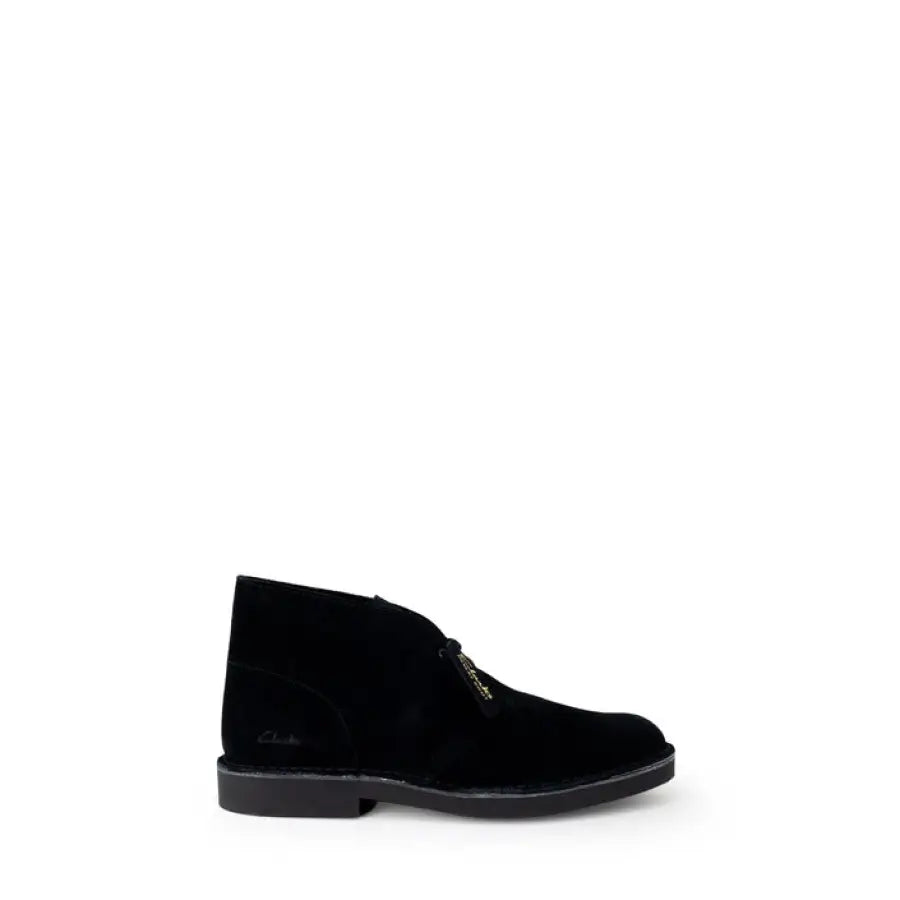 Classic black suede desert boot by Clarks - epitome of urban city style fashion