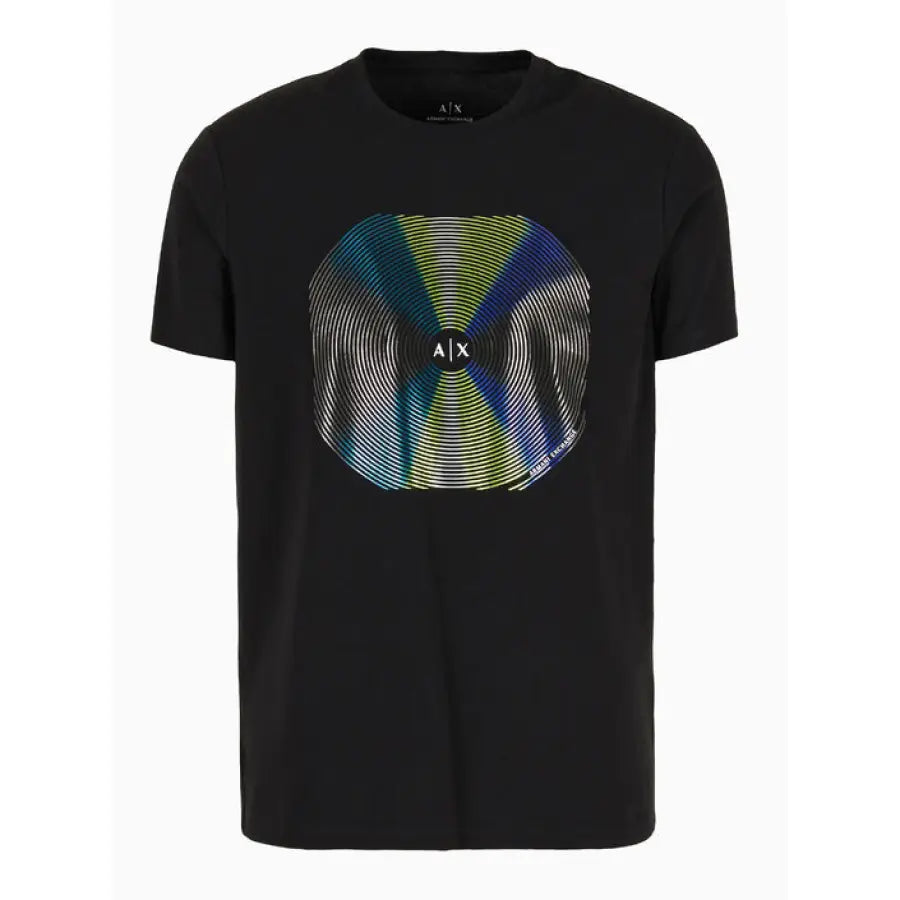 Armani Exchange men’s black t-shirt with graphic pattern