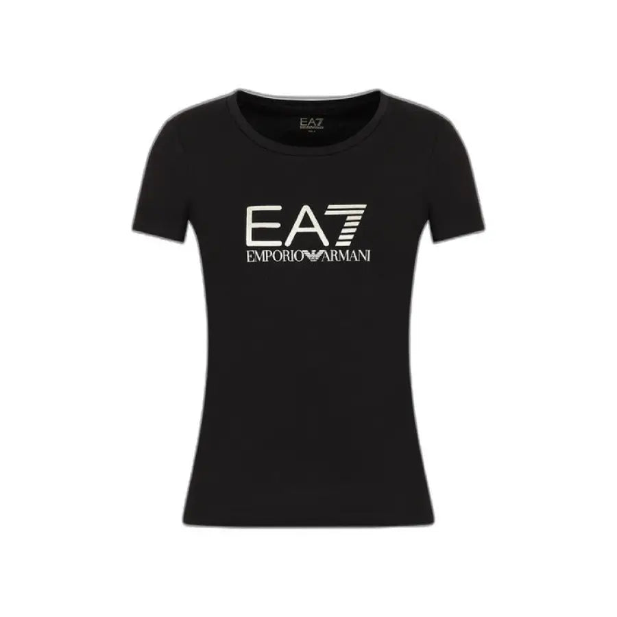 EA7 EA7 women t-shirt with black color and prominent EA logo