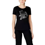 Black T Shirt With Graphic featuring a stylish design on the front