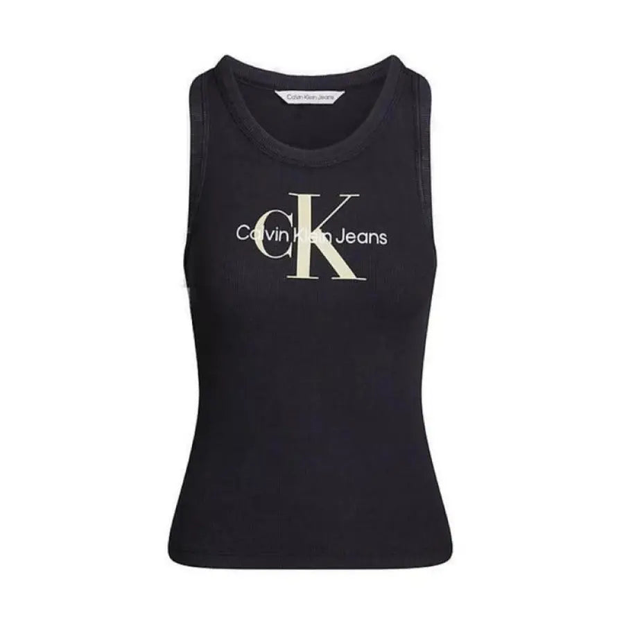 Calvin Klein Jeans black tank top with letter K for women