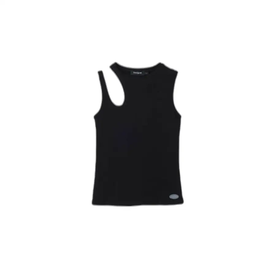 Desigual women undershirt featuring a black tank top with white logo on the front