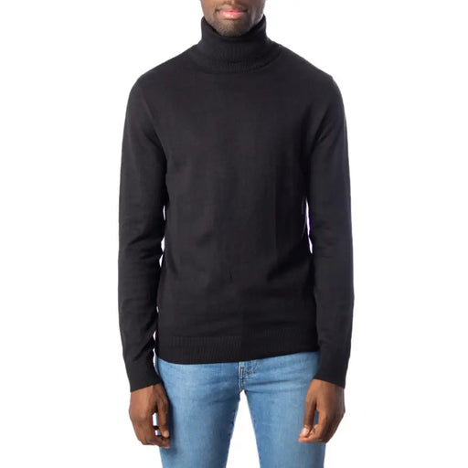 Schwarzer Rollkragenpullover von Jack & Jones Blauer Rollkragenpullover für Herren