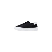 Black and white canvas sneakers with white platform sole from Calvin Klein Jeans for women