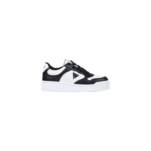 Black and white low-top sneakers with thick soles from Guess Multicolor Women Sneakers for Fall Winter
