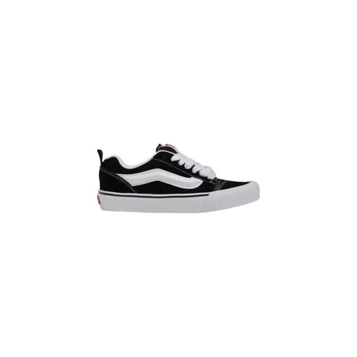 Black and white Vans Old Skool leather sneakers with white laces for women in fall winter collection