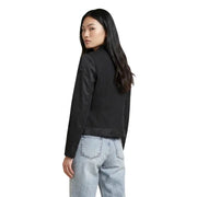 Blauer Schwarze Damen-Bomberjacke mit elegantem, modernem Design und dezenten Ziernähten für stilvolle Oberbekleidung