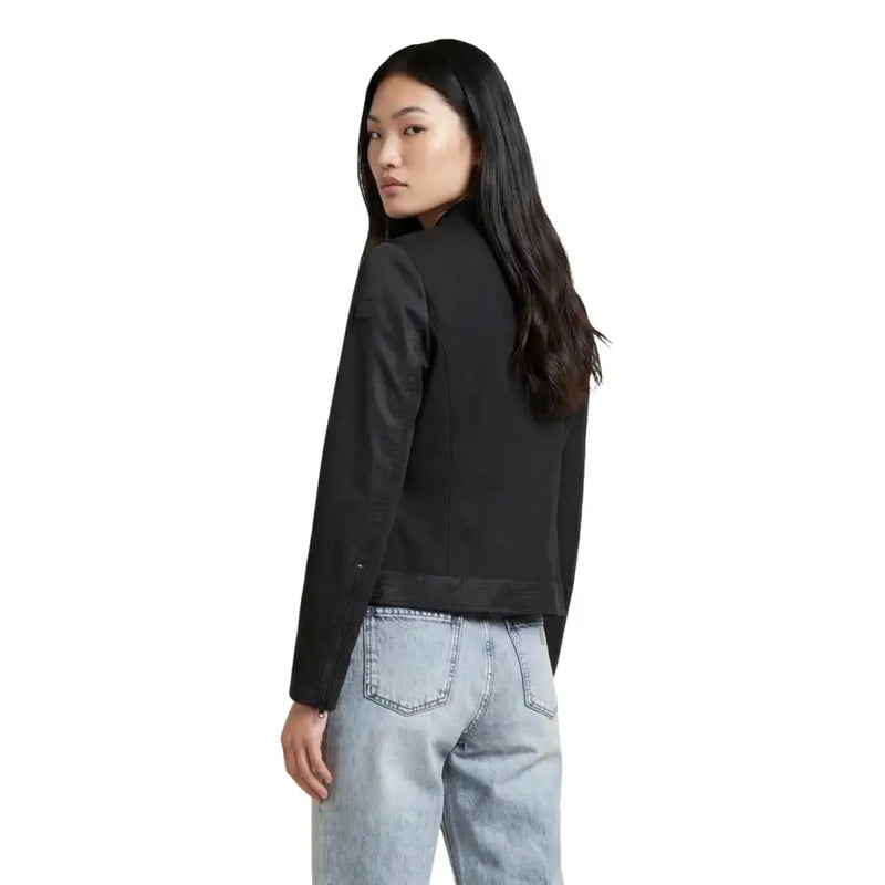 Blauer Schwarze Damen-Bomberjacke mit elegantem, modernem Design und dezenten Ziernähten für stilvolle Oberbekleidung