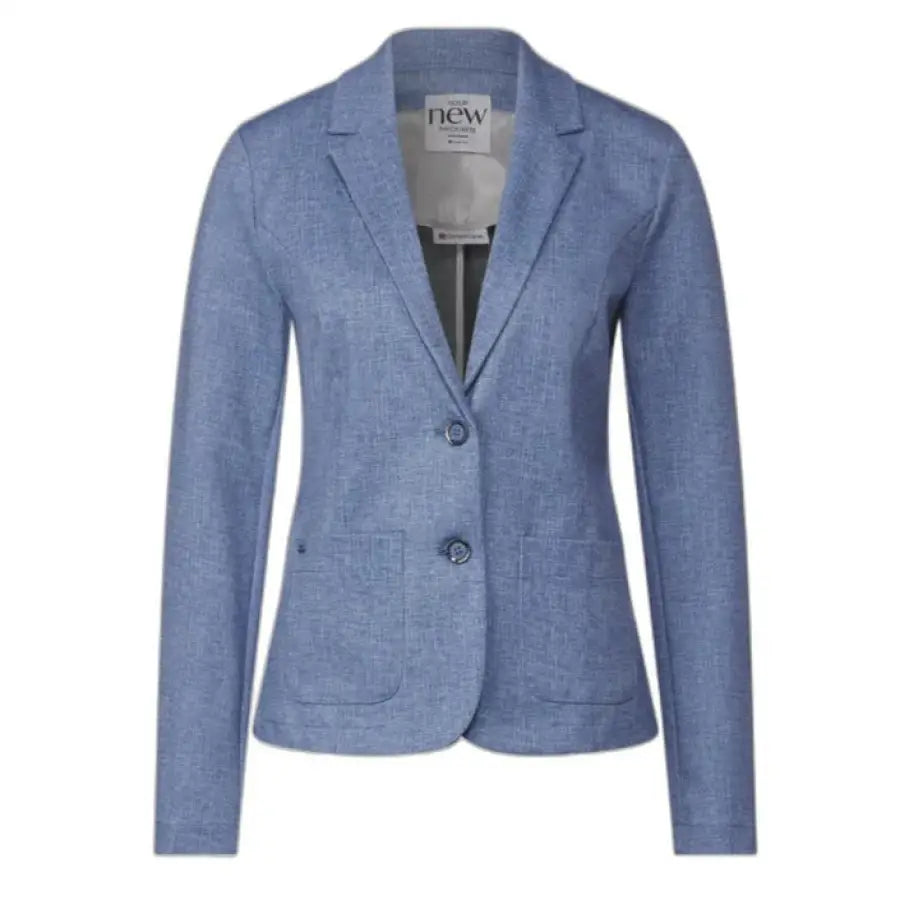 Urban style: Street One Women’s blue blazer jacket with black button