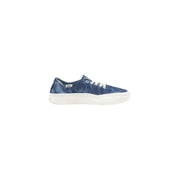 Blue canvas Vans sneaker featured in Vans Women’s Blue Sneaker with Laces product