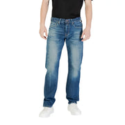 Blue denim jeans displayed in a product named Blue Denim Jeans
