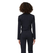 Black Pinstripe Tailored Blazer and Trousers for Women