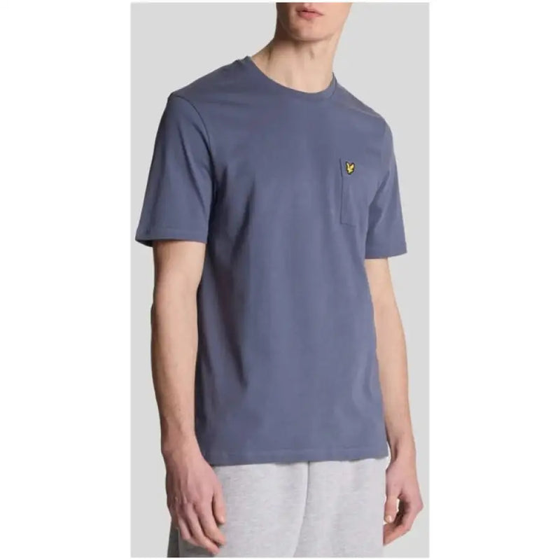Blue T-shirt with a front pocket from Lyle & Scott Men’s Pink Printed T-Shirt collection