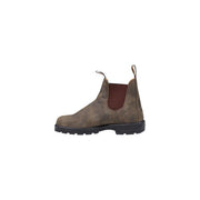 Blundstone Herren-Lederstiefel, braunes Wildleder, Chelsea-Boot mit dunkelbraunem elastischem Seiteneinsatz und schwarzer Gummisohle