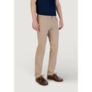 Klassische Chino-Hose in Khaki mit dezenten Ziernähten aus der Borghese Herrenhosenkollektion