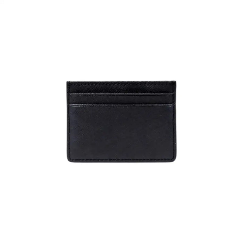 Black leather card holder with multiple slots from Boss Black Leather Wallet for Men