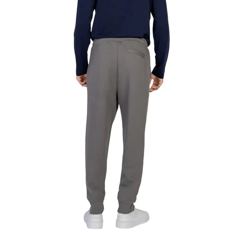 Men’s dark gray athletic pants from Boss Grey Cotton Stretch Trousers for Men Fall Winter collection