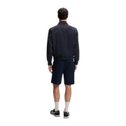 Marineblaue Bomberjacke mit gerippten Bündchen und Saum aus Polyester, klassische Passform von Boss Men