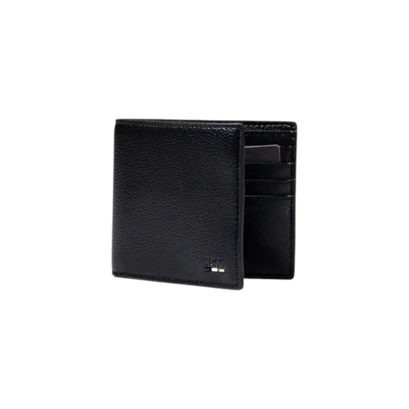 Black leather bi-fold wallet with card slots from Boss Men Fall Winter collection