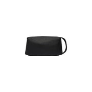 Boss Herren-Handtasche, schwarze Kulturtasche aus strukturiertem Leder mit kurzem Henkel aus Polyurethan, Größe 23 x 11 x 10 cm