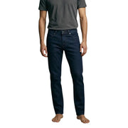 Boss Herrenjeans, blauer Baumwoll-Stretch, reguläre Passform, dunkelindigofarbener Denim mit Fünf-Taschen-Design und dezenter Auswaschung an den Oberschenkeln