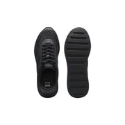 Schwarze Boss Herren-Laufschuhe mit Mesh-Obermaterial und Gummisohle für strapazierfähigen Polyurethan-Komfort