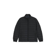 Boss Steppjacke Oden2 für Herren in Schwarz mit Steppstruktur und Stehkragen, Vorderansicht