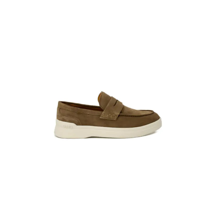Liu Jo Men Moccasin in brown suede with white sole for urban city style fashion