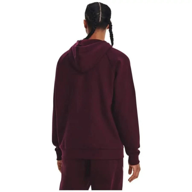 Burgundy crewneck sweatshirt back view from Under Armour Men Sweatshirts for Fall and Winter
