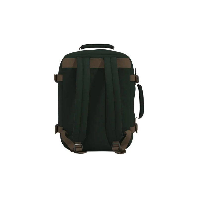 Dunkelgrüner Polyester-Rucksack „Cabin Zero“ für Herren, klassisch, 28 l, mit braunen Lederakzenten und top handhaben
