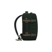 Cabin Zero Herren Classic 28l Rucksack, grünes Polyester, 28 l, mit dunkelgrünem, strapazierfähigem Korpus, hellbraunen Tragegurten und schwarzem Schultergurt