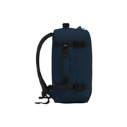 Dunkelblaue Reisetasche mit schwarzen Riemen und Schnallen aus Polyester, passend für Cabin Zero Herren-Rucksack, 36 l